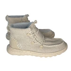 NWT Hey Dude Shoes Boot Reyes Heathered Ivory Sz 11 Casual Streetwear